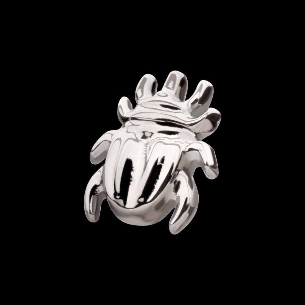 Bettle Flatback Stud Earring / Nosering - Titanium
