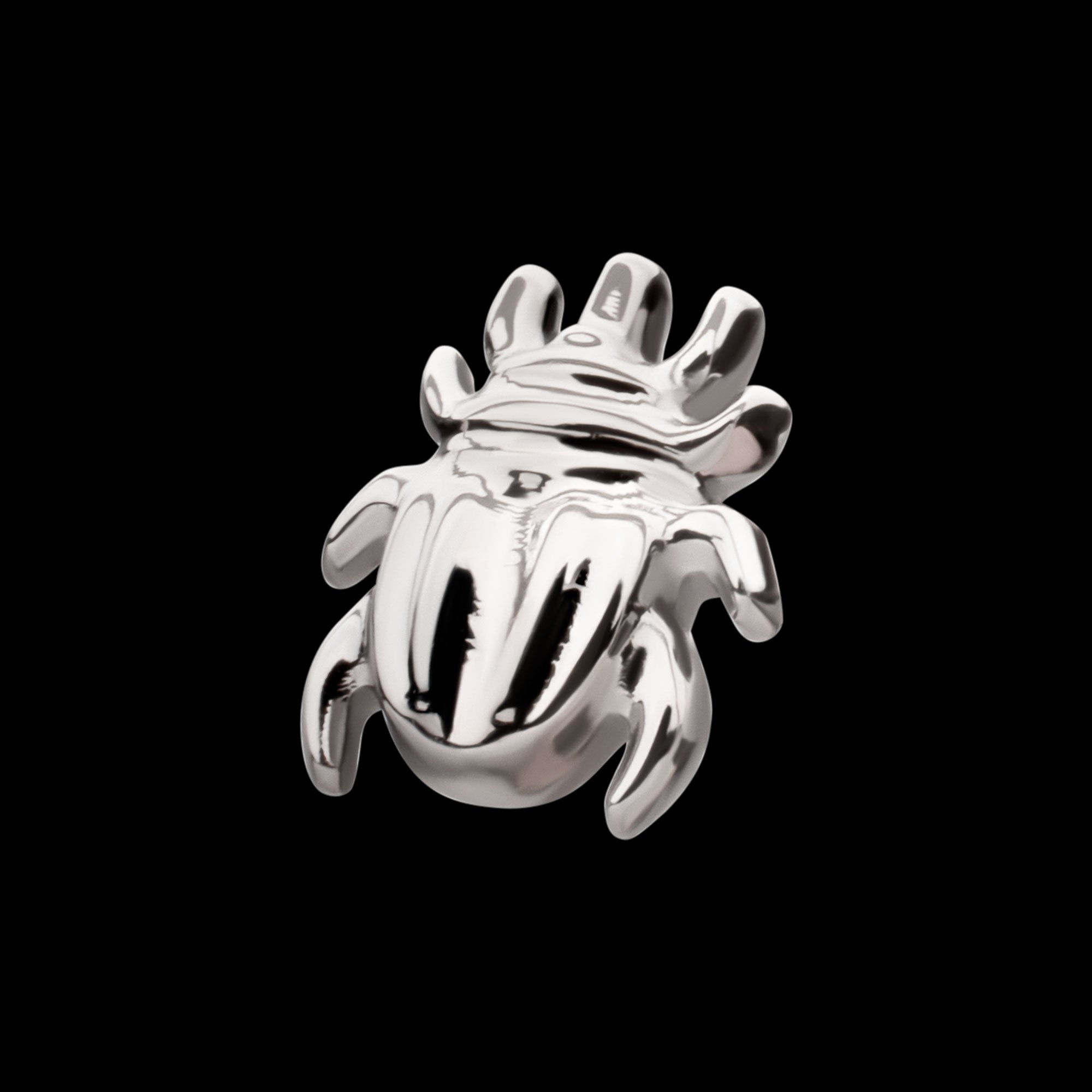 Bettle Flatback Stud Earring / Nosering - Titanium