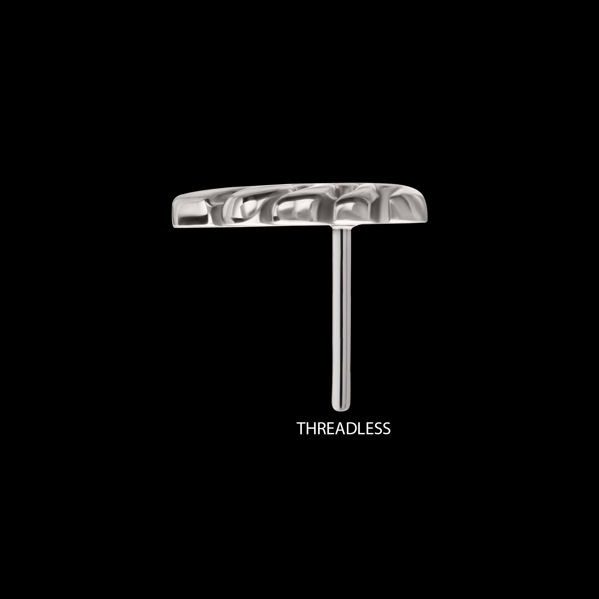 Monstera Leaf Flatback Stud Earring / Nosering - Titanium