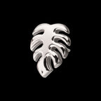 Monstera Leaf Flatback Stud Earring / Nosering - Titanium