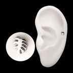 Monstera Leaf Flatback Stud Earring / Nosering - Titanium