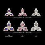 Refined Trinity Threadless Earring / Nosering – Titanium