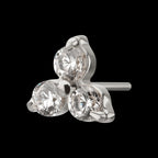 Refined Trinity Threadless Earring / Nosering – Titanium