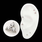Refined Trinity Threadless Earring / Nosering – Titanium
