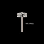 Quadra Low-Profile Threadless Earring / Nosering – Titanium