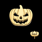 Pumpkin Flatback Stud Earring / Nosering - 24Kt Gold PVD Titanium