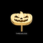 Pumpkin Flatback Stud Earring / Nosering - 24Kt Gold PVD Titanium