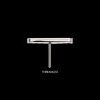 Razor Blade Flatback Stud Earring / Nosering - Titanium