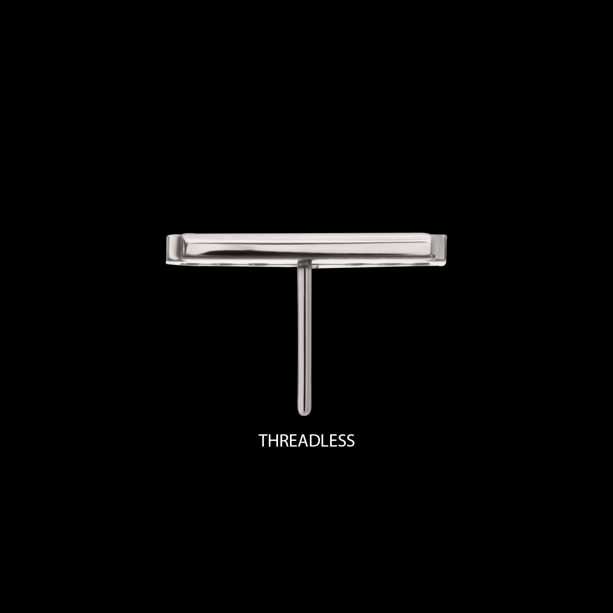 Razor Blade Flatback Stud Earring / Nosering - Titanium