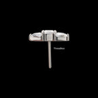 Tri-Linear Gem Cluster Flatback Stud Earring / Nosering - Gem in Titanium