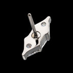 Tri-Linear Gem Cluster Flatback Stud Earring / Nosering - Gem in Titanium