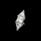 Tri-Linear Gem Cluster Flatback Stud Earring / Nosering - Gem in Titanium