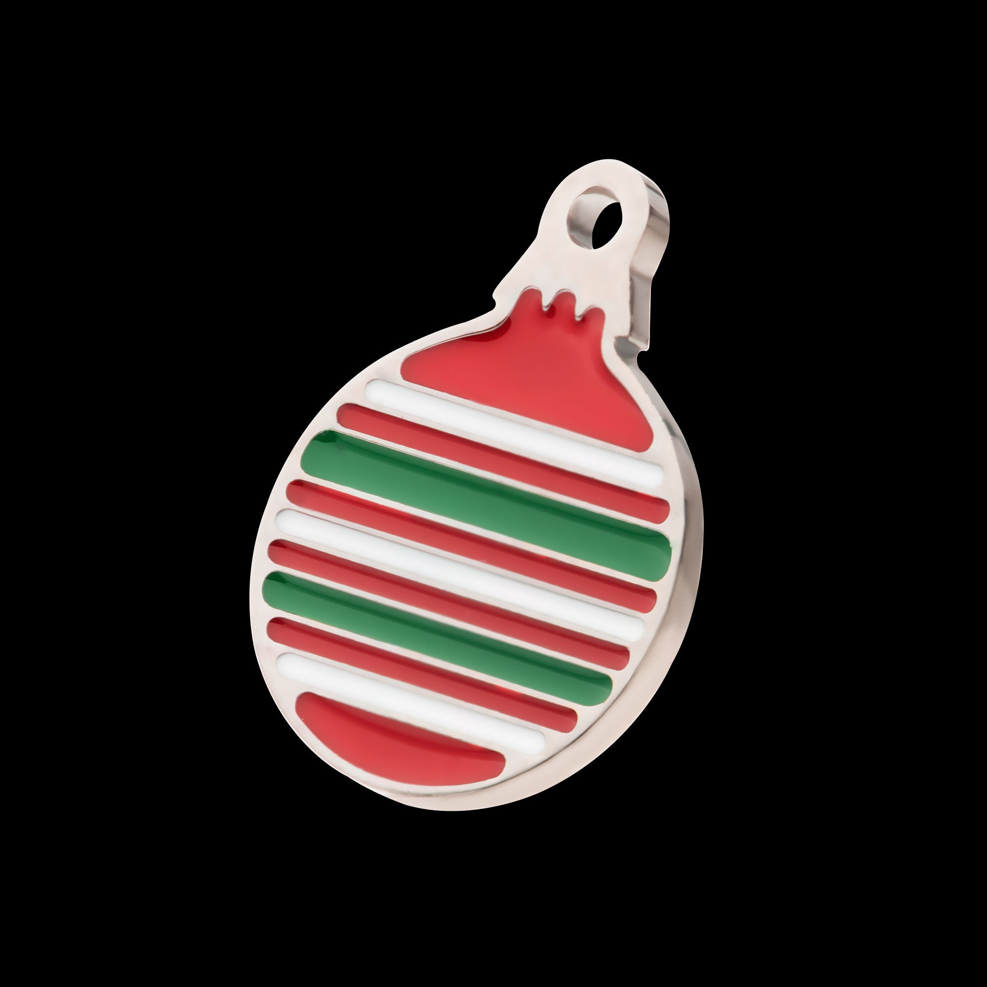 Christmas Ornament Flatback Stud Earring / Nosering - Titanium