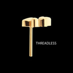 24KT Gold PVD Titanium Threadless with Paw Top