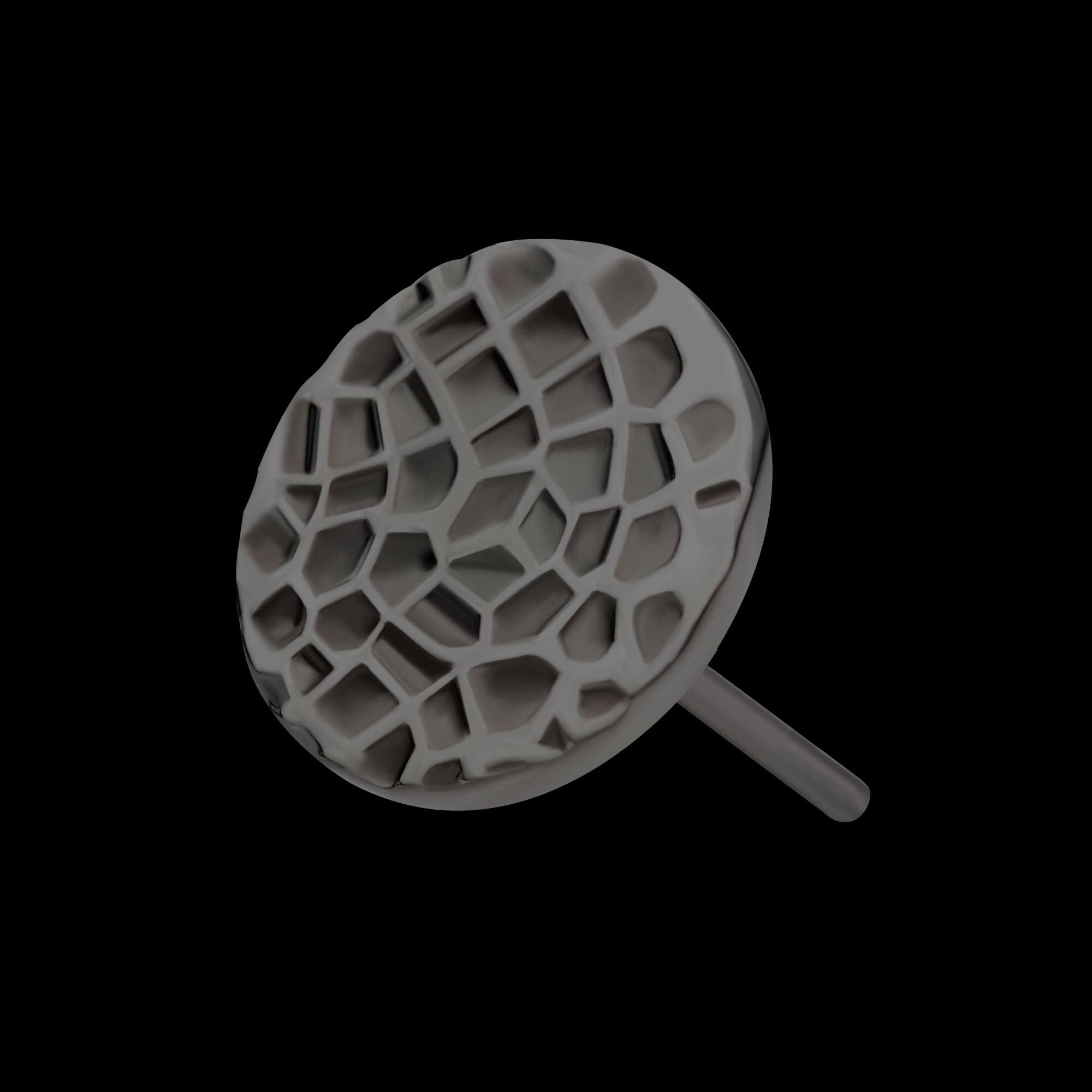 Black PVD Titanium Threadless Hammered Disk Top