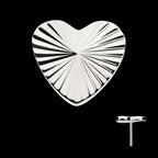 Titanium Threadless Corrugated Heart Top