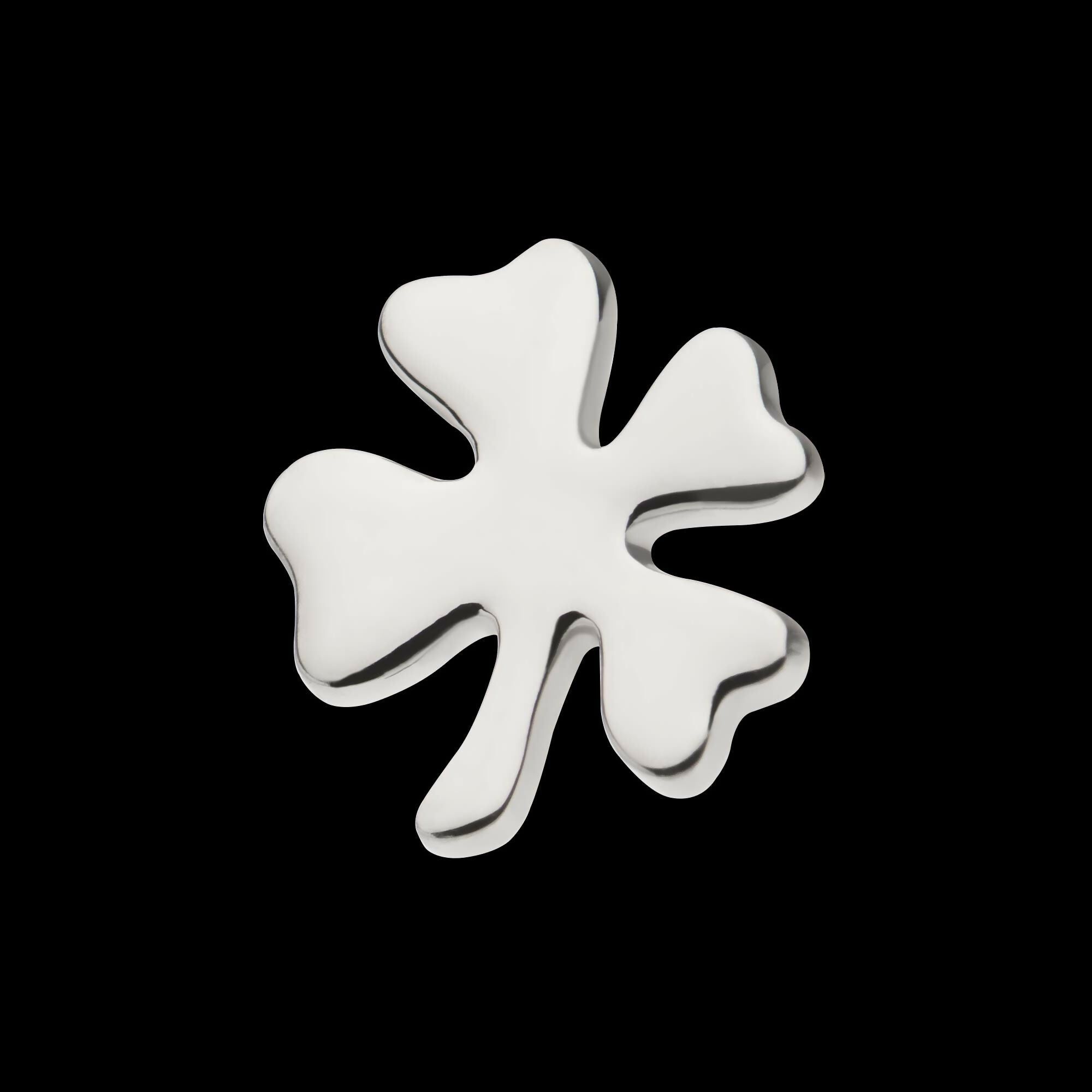 Titanium Threadless 4-Leaf Clover Top