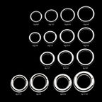 Hinged Segment Clicker (12g to 4g) Hoop Earring / Nosering – Titanium