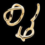 Infinity Symbol Side Facing Hinged Segment Clicker Hoop Earring / Nosering – 14Kt Yellow Gold