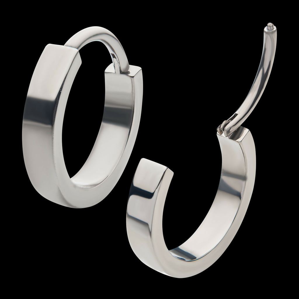 Design 2.5mm Thick Hinged Segment Clicker Hoop Earring / Nosering – Titanium