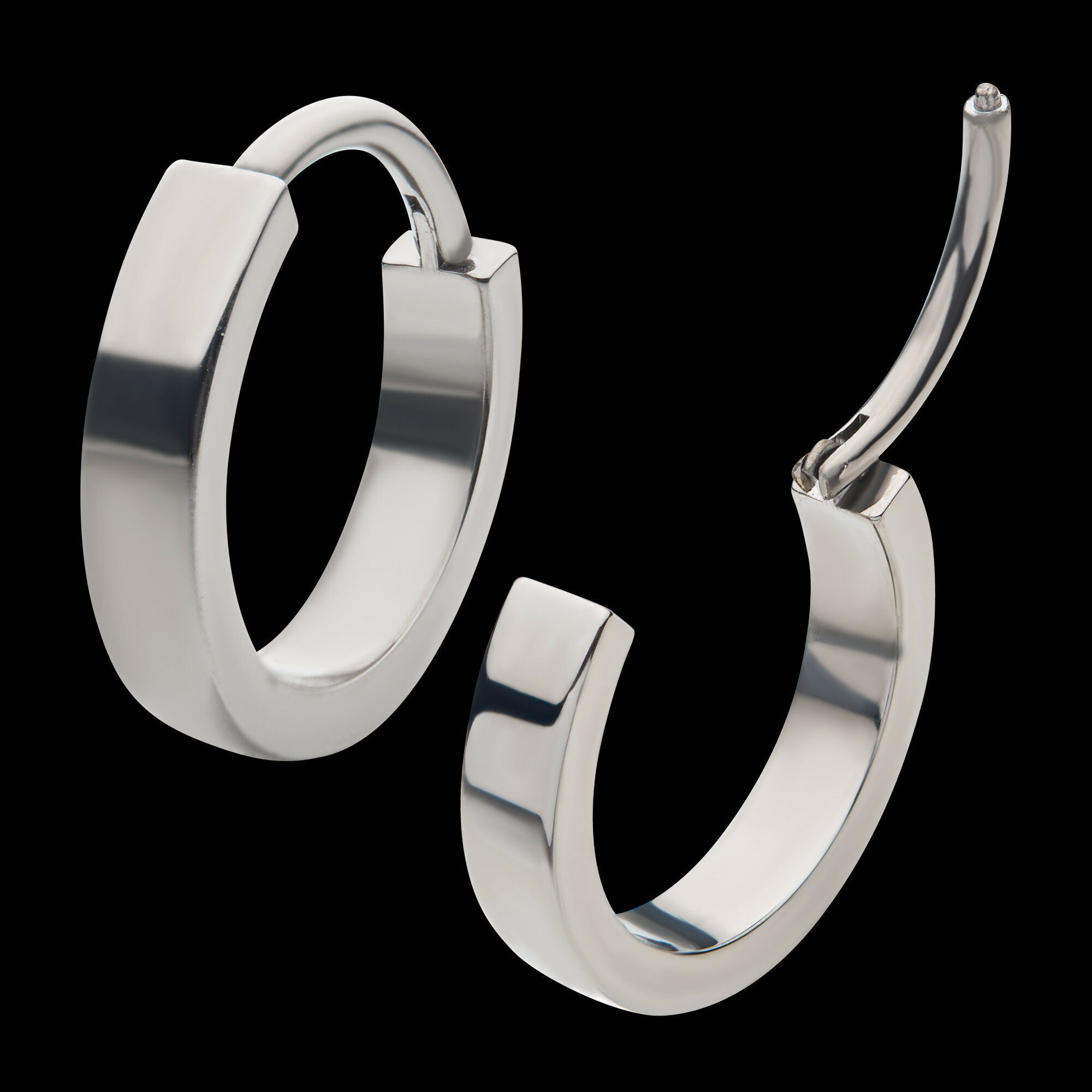 Design 2.5mm Thick Hinged Segment Clicker Hoop Earring / Nosering – Titanium