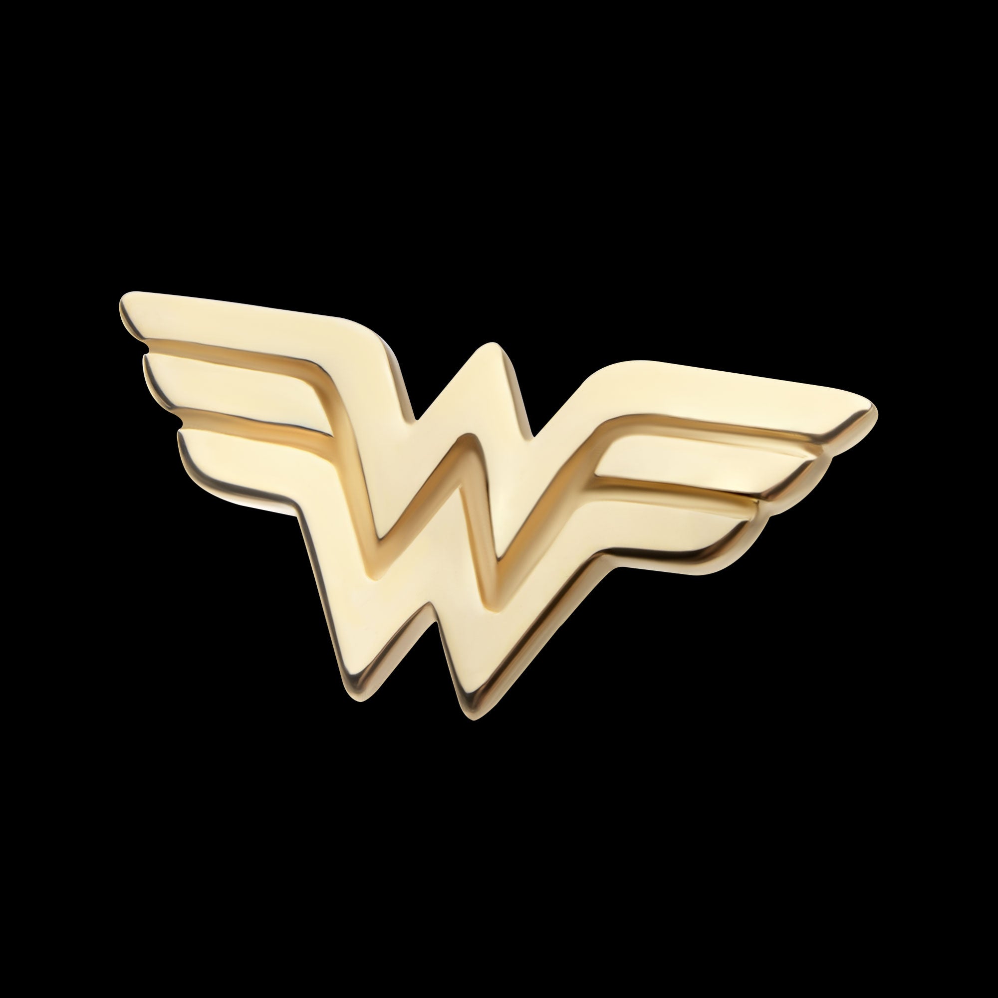 DC Comics Wonder Woman Logo Flatback Stud Earring / Nosering - 14Kt Yellow Gold