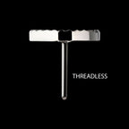 Titanium Threadless Corrugated Crescent Moon Top