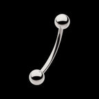 Internally Threaded Curved Barbells Earring / Nosering – Titanium