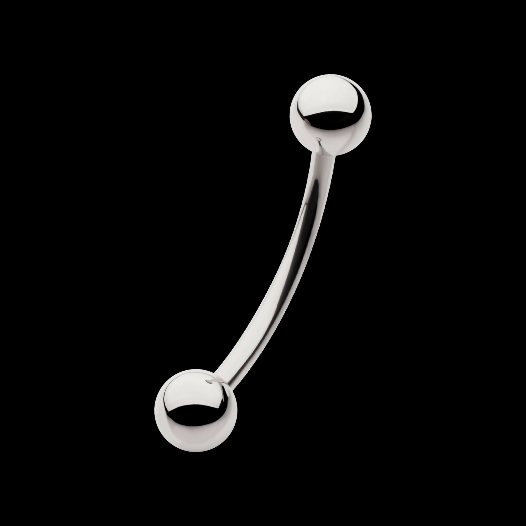 Internally Threaded Curved Barbells Earring / Nosering – Titanium